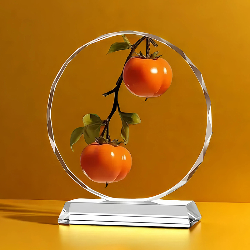 水晶摆件乔迁开业轻奢桌面家居退休毕业礼品镇宅酒柜装饰工艺礼品