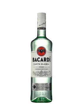 Bacardi百加得白朗姆酒 进口洋酒超级基酒配制酒鸡尾酒700ml