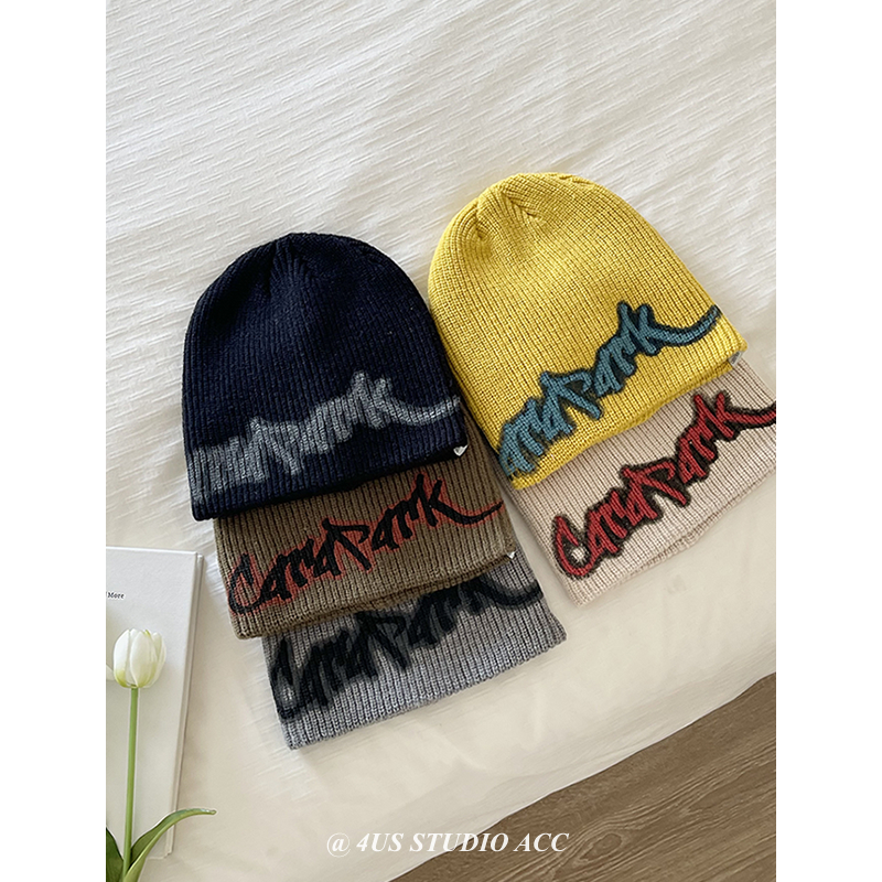 街头嘻哈潮牌涂鸦喷绘字母冷帽