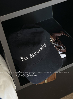 黑色高级感鸭舌帽女2025春季新款韩版软顶情侣潮牌棒球帽男显脸小