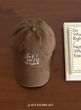 【卢昱晓同款】高品质磨毛棉软顶刺绣字母棒球帽女显脸小鸭舌帽潮