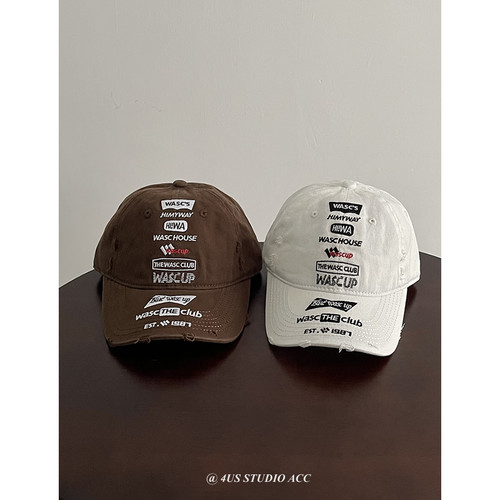 小众街头潮牌重工刺绣鸭舌帽