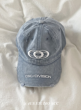 小众街头潮牌磨毛做旧棒球帽女四季百搭软顶遮阳鸭舌帽深顶显脸小