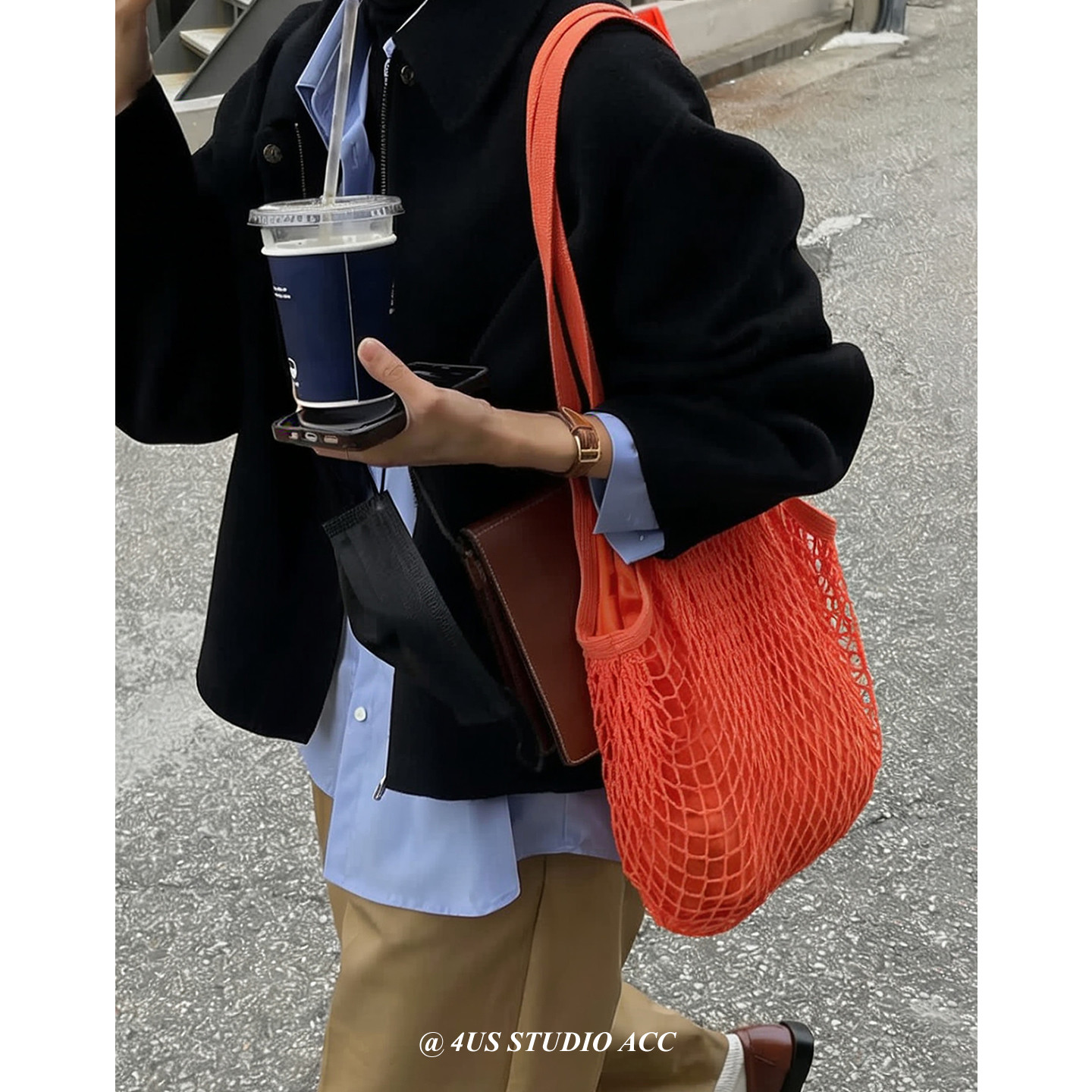 韩国小众设计网眼镂空编织包托特包女大容量单肩包休闲百搭沙滩包