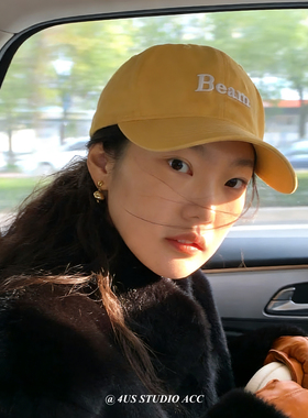 美式复古水洗棉字母刺绣棒球帽女2026春季新款软顶鸭舌帽男显脸小