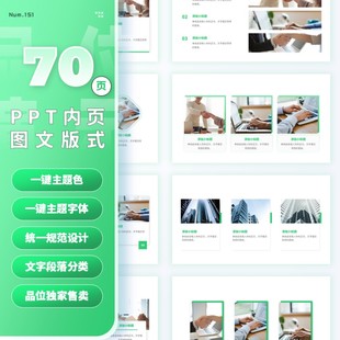 【151】70页定制级PPT内页定制级图文版式手册灵感一键换色