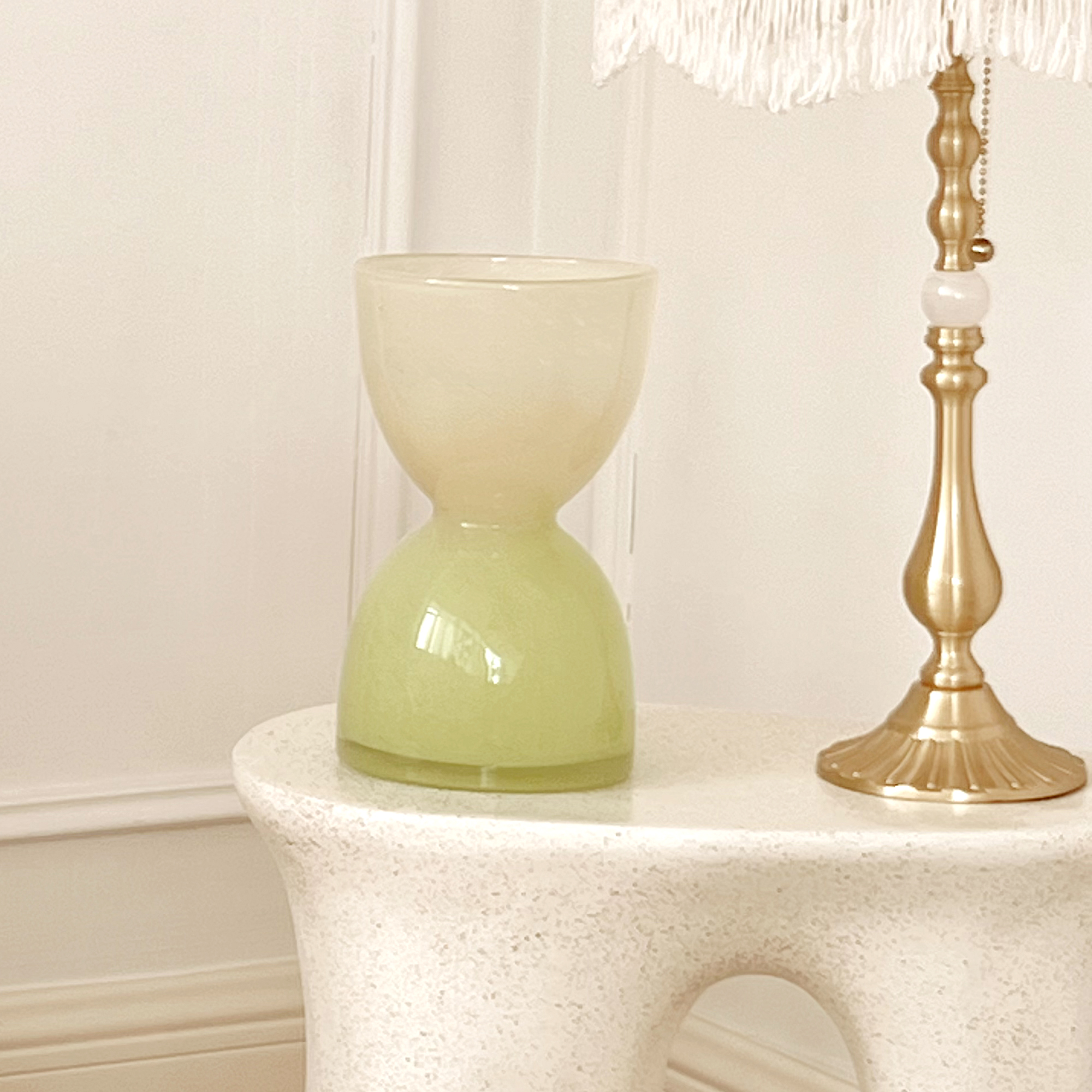 加安加丽北欧中古琉璃插花花瓶摆件客厅餐厅ins风艺术家居装饰品