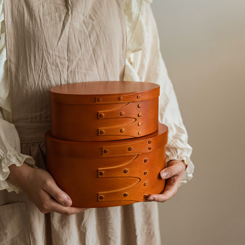 北欧复古手工木制夏克盒饰品盒