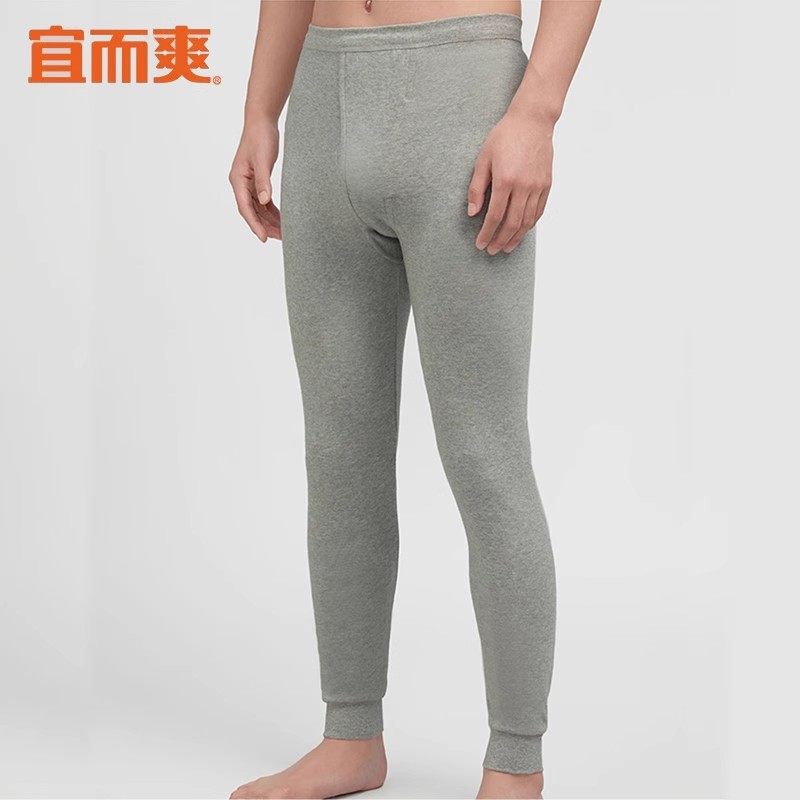 男士中厚纯棉秋裤高腰棉毛裤保暖
