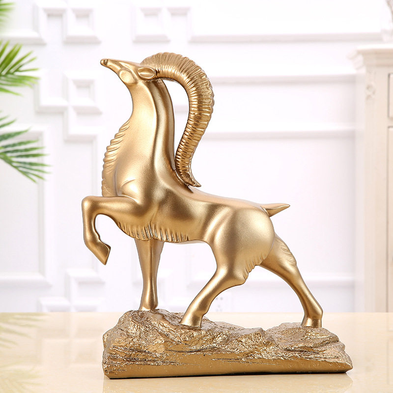 北欧现代新中式创意领头羊摆件办公室桌家居饰品酒柜装饰品摆设,家居饰品,桌面摆件,淘宝优惠券,粉丝福利购,淘宝优惠卷