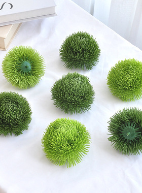 仿真绿石竹花头DIY材料花束装饰仿真植物花卉绿石竹毛球花头草球