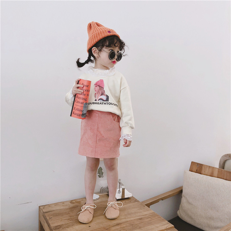 Brand children's clothing 2019 Spring New products girl lovely Lace Collar Beauty printing Easy Korean Edition children Sweaterin the Children/Baby/Family fitted , Sweater/Fleece  category - from Buy2taobao.com to provide professional Taobao agent buy service
