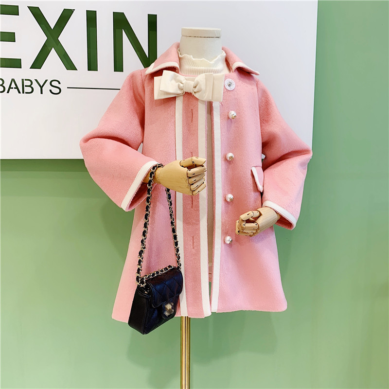 Brand children's clothing 2019 Autumn and winter New products girl Sweet Small fragrant wind bow Fur overcoat coatin the Children/Baby/Family fitted , Coat/Jacket/Overcoat , Coat  category - from Buy2taobao.com to provide professional Taobao agent buy service