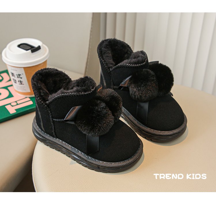 儿童大棉鞋保暖雪地靴2023冬季新款女童靴子童靴男童加绒加厚棉靴