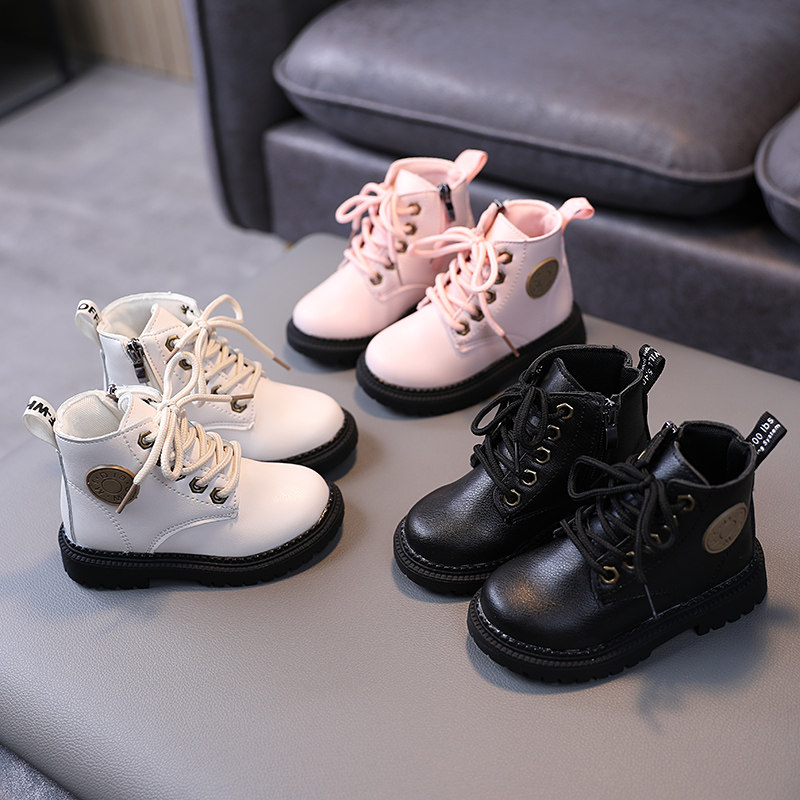 男童春秋女童靴子马丁靴儿童短靴