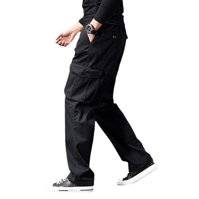 秋冬厚款休闲裤男宽松直筒纯棉