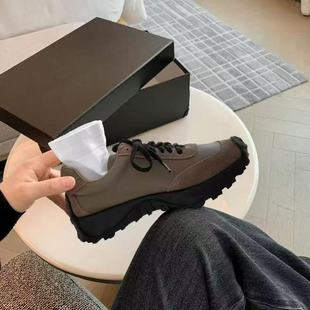 运动球鞋 鞋 时尚 老爹鞋 履社原创定制厚底真皮撞色户外饼干鞋