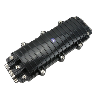 光缆接续盒黑亮加厚款12/24/36/48/72/96/144/288芯2进2出大D型厂家直销 12根螺钉式 光缆接头盒光纤盒熔接包