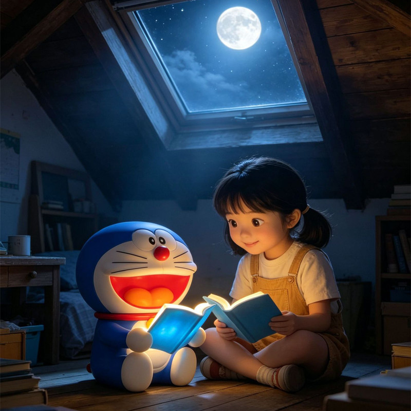 机器猫存钱罐小夜灯儿童礼品台灯