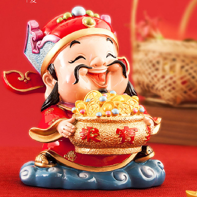 五路财神存钱罐财神爷客厅摆件