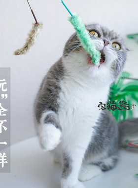 宅猫酱 Doggy Man多格漫狗尾巴草逗猫棒逗猫杆指挥棒2支装
