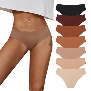 Low Panties Underwear Ladies Silk Waist Seamless Briefs Ice