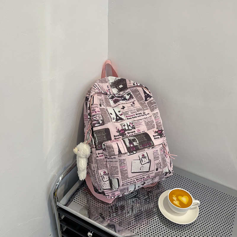 韩版女童时尚可爱旅游背包小学生中大童补课双肩包儿童春游包包潮