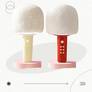 猫王灵感麦克风话筒音响一体唱歌儿童无线家用K歌 双麦合唱生日礼