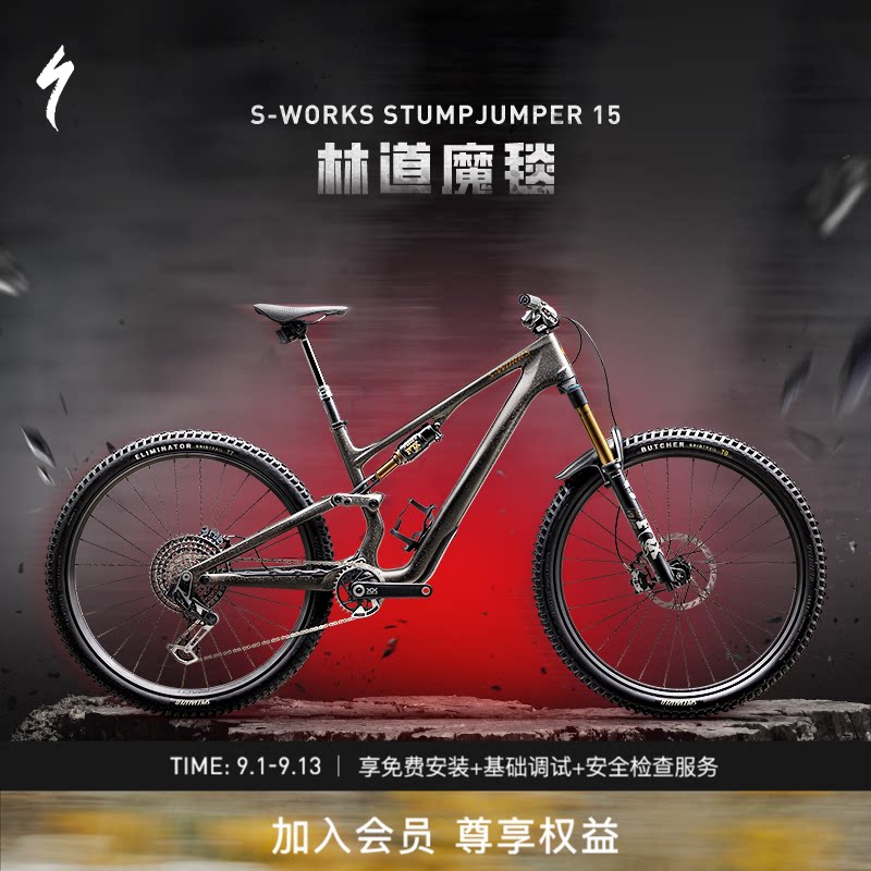 SPECIALIZED闪电 S-WORKS STUMPJUMPER 15 碳纤维全避震山地车