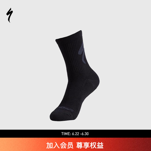 闪电COTTON棉质高筒骑行运动袜