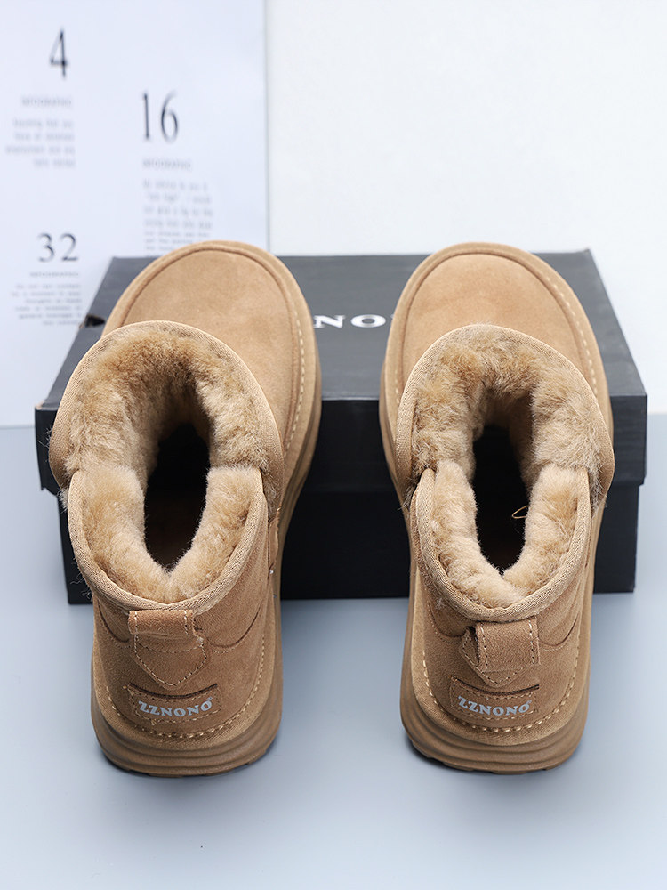 COTTON SHOES MENS WINTER SNOW BOOTS FLEECE THICKENED NORTHEAST FUR INTEGRATED SHOES MENS SNOW COTTON WARM MENS SHOES