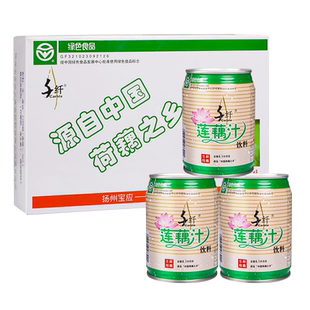 扬州宝应特产千纤莲藕汁24罐装生榨藕汁绿色果蔬汁饮品整箱饮料