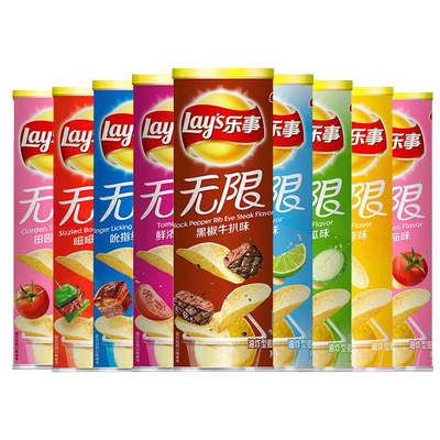 乐事薯片多口味104g*12罐