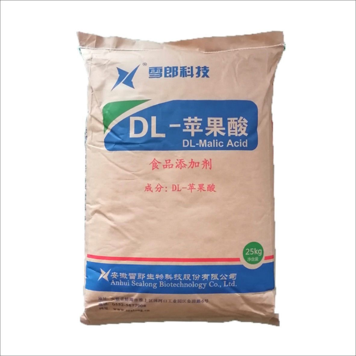 酸度调节剂 酸味剂 雪狼牌  DL-苹果酸 食品级 25KG/袋 食品添加
