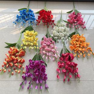 单支假花大把剑兰仿真花束绢花客厅花瓶插花工程户外花坛装饰把花