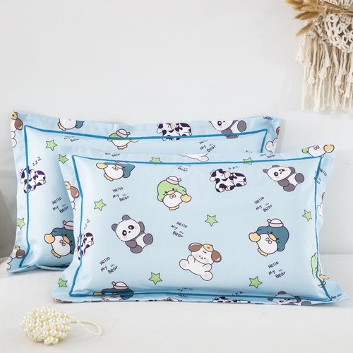 熊猫纯棉枕套全棉小枕头套单个儿童男孩幼儿园内胆套30x50cm35x55