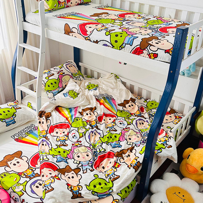 可爱卡通巴斯光年纯棉被罩单独100全棉被套单件学生宿舍三件套1.5