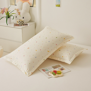 儿童女孩月亮枕头套纯棉四季通用卡通小学生幼儿园专用枕套罩女童