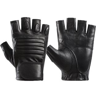 半指皮手套男款骑行机车开车摩托车户外运动战术搏击训练防滑防摔