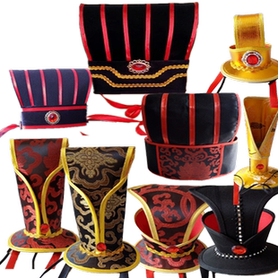 古装头饰员外帽子高档男士汉服帽子儿童古代演出帽大臣头冠新款