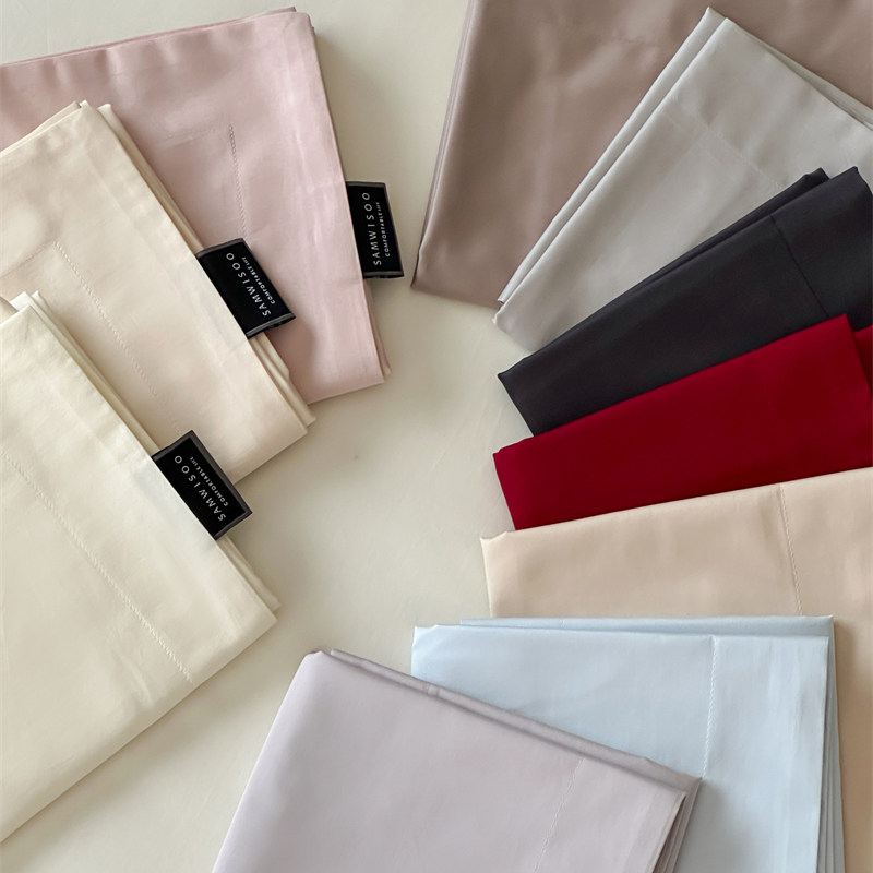 100s高支长绒棉简约纯色少女心