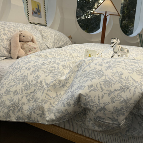 田园少女心小碎花四件套全纯棉