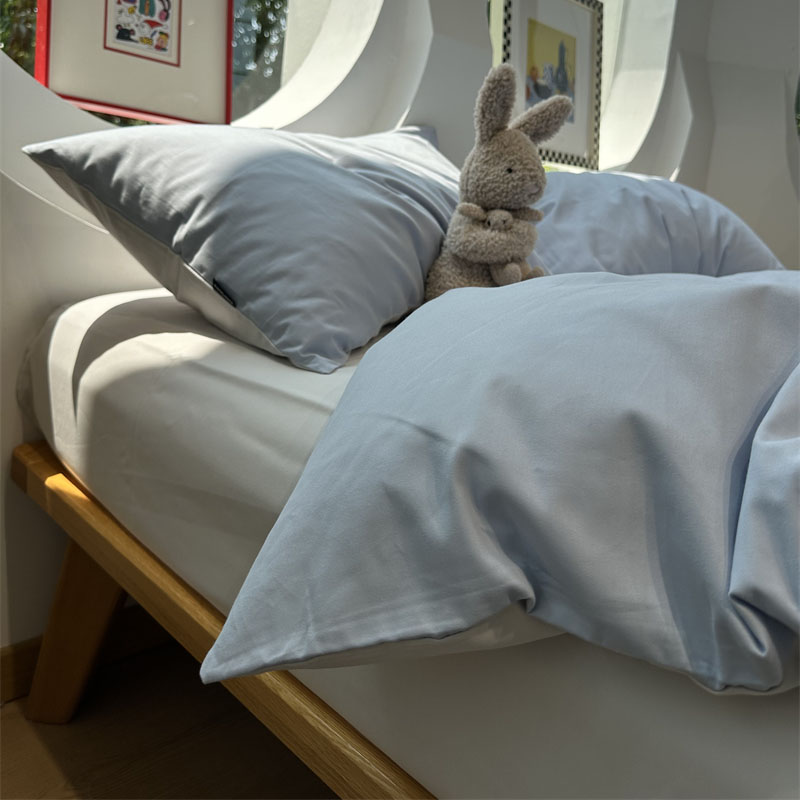 秋冬加厚保暖复古磨毛蓝灰四件套