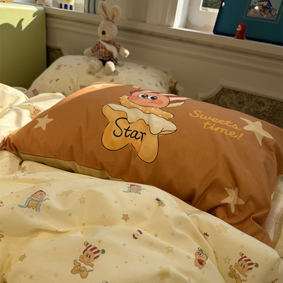 ins卡通魔法星人四件套全棉纯棉