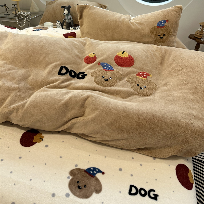 印加绣少女心可爱圣诞帽四件套