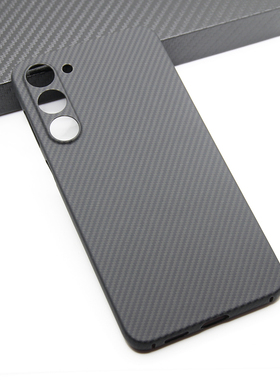 适用三星Galaxy S23 S23+ S24 S24+ S25 S25+ Plus凯夫拉碳纤维手机壳进口细纹600D芳纶超薄防摔防爆保护套