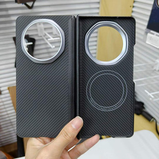 适用荣耀Magic V6凯夫拉手机壳MagSafe磁吸MagicV6中轴超薄芳纶碳纤维强力磁环中轴保护套