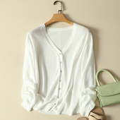 外搭防晒服开衫 冰丝针织防晒女防紫外线透气2024年春装 新款 薄外套