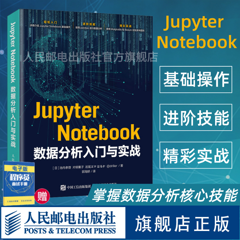 【旗舰店正版】Jupyter Notebook数据分析入门与实战数据可视化实战利用Python进行数据分析编程开发从入门到精通实践大数据处理