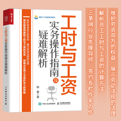 工时与工资实务操作指南及疑难解析 陈豪著人力资源管理书籍用工实操手册社保薪酬管理个税